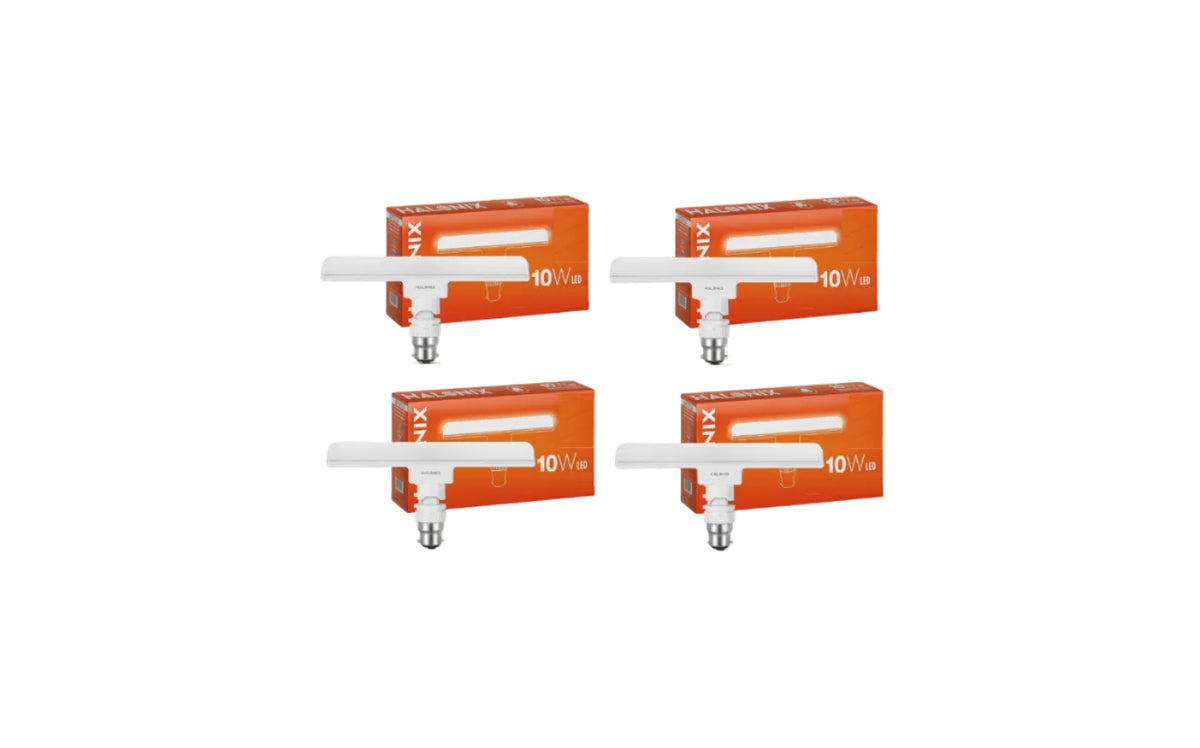 Halonix 10 Watts B22d Led bulb Mini tube Light |Color- Cool White | Base-B22 | Pack of 4 |