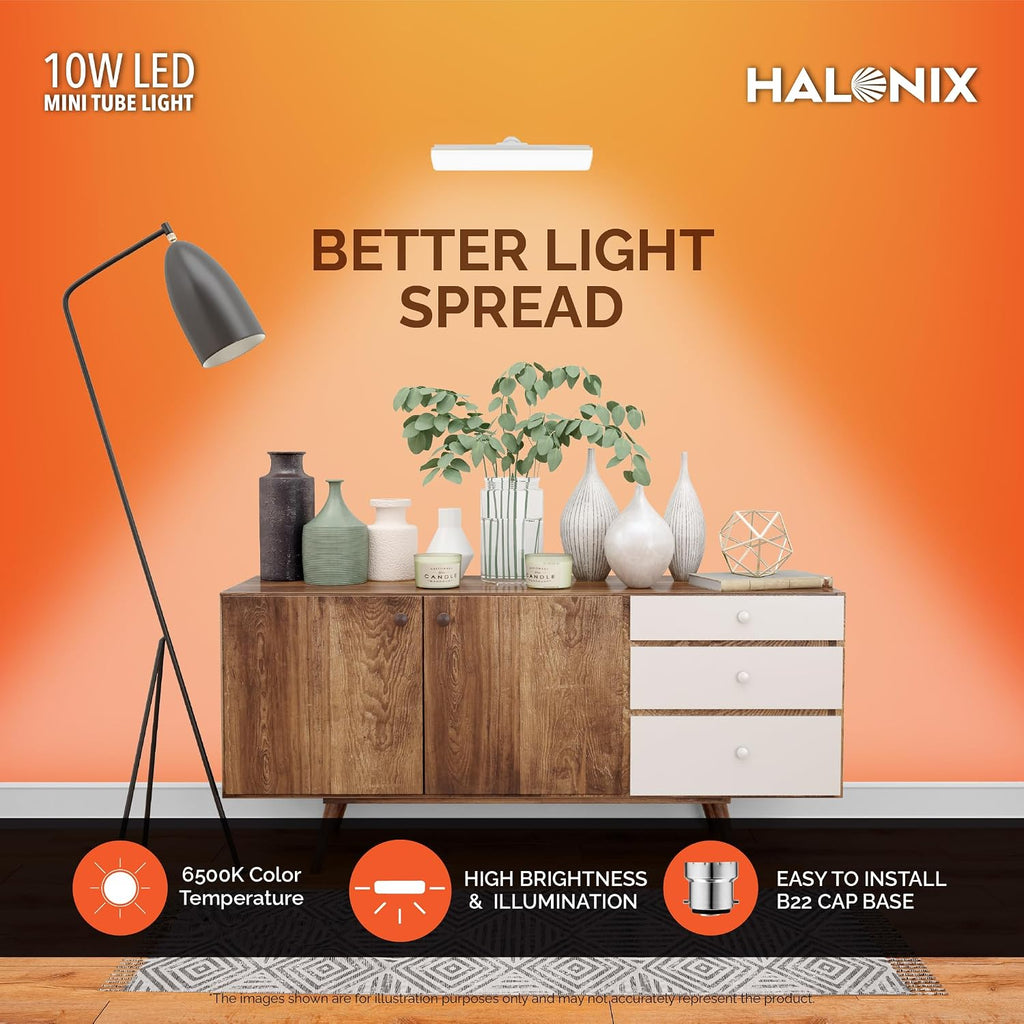 Halonix 10 Watts B22d Led bulb Mini tube Light |Color- Cool White | Base-B22 | Pack of 30 |