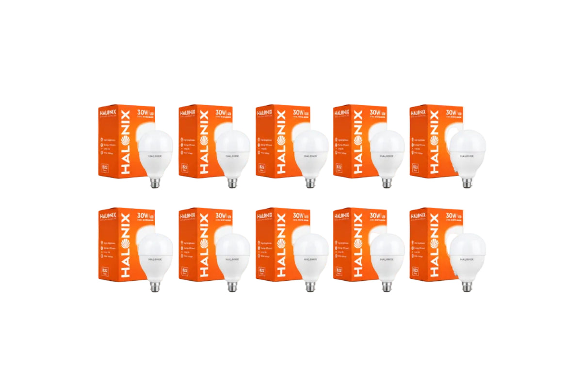 Halonix 30W B22 LED Cool White Bulb, Pack of 10