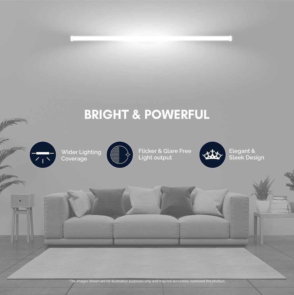 Halonix 30 Watt 3-in-1 LED Tube Light | 3 Color LED Batten | White, Warm Yellow & Off-White Lighting Modes | High Brightness Tube Light | Pack of 1