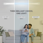 Halonix 30 Watt 3-in-1 LED Tube Light | 3 Color LED Batten | White, Warm Yellow & Off-White Lighting Modes | High Brightness Tube Light | Pack of 3