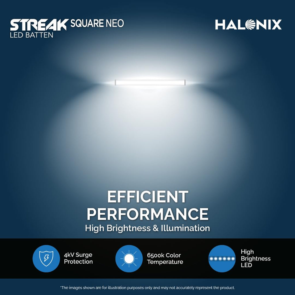 Halonix 5W LED Batten/Led Tubelight | 1-ft Tubelight for Living Room & Bedroom | Cool day light | Pack 1