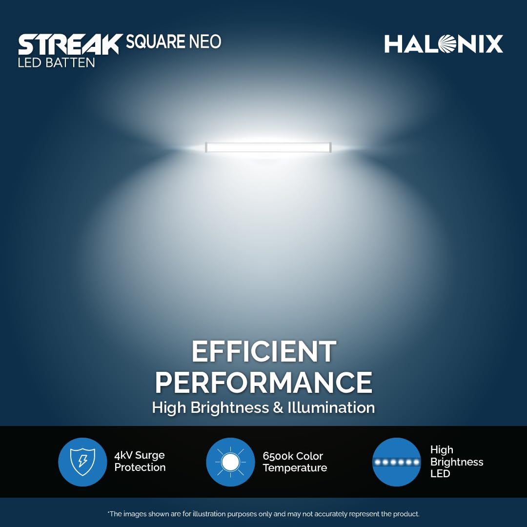 Halonix 5W LED Batten/Led Tubelight | 1-ft Tubelight for Living Room & Bedroom | Cool day light | Pack 1