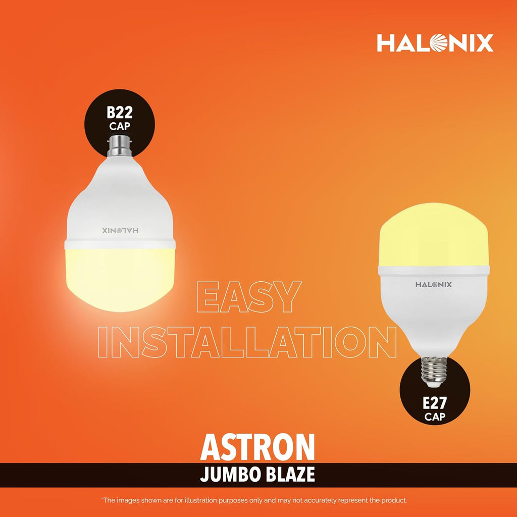 Halonix Jumbo 30W Higher Wattage Yellow Led Bulb | Warm White Led Bulb | Base- B22 | Energy Efficient | Surge Protection | Pack of 1