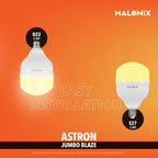 Halonix Jumbo 30W Higher Wattage Yellow Led Bulb | Warm White Led Bulb | Base- B22 | Energy Efficient | Surge Protection | Pack of 1