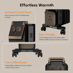 Havells 13 Fin Oil Filled Room Heater (OFR) | Advanced New U-Tech Fast Heating Fins with 10-Year Warranty | 2900W | ISI Approved | PTC Fan Heater | Inclined Control Panel | Black