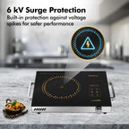 Havells 2200 Watt Infrared Induction Cooktop With Digital Display| Glo TC22-6KV Surge Protection| Sensor Touch| SS304 Food grade grill| 1 Year Door step Warranty By Havells