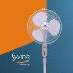 Havells 400mm Swing Pedestal Fan | 120 Ribs Guard Safety, Smooth Oscillation, Heavy Base For Stability, 3 Star | High Air Delivery, Aesthetic Design, Telescopic Arrangement | (Pack of 1, Off White)