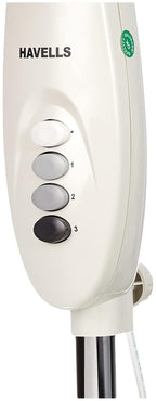 Havells 400mm Swing Pedestal Fan | 120 Ribs Guard Safety, Smooth Oscillation, Heavy Base For Stability, 3 Star | High Air Delivery, Aesthetic Design, Telescopic Arrangement | (Pack of 1, Off White)