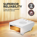 Havells Adnis Room Heater| Dual Heat Setting 900/1800 Watt| Safety with Overheat Protection| Adjustable Thermostat Control Knob| Fire Retardant Material| Cool Fan Function| 2 Year Warranty (White)