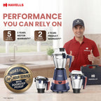 Havells Atomica 1000W 3 Jar Mixer Grinder