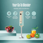 Havells CRAFT Hand Blender|50% Quieter Operation|Easy Blending with 300 Watt Power|Food Grade Material - SS304 Shaft and Blade|Ergonomic One Button Operation|2Yrs Manufacturer Warranty(Blue & Gold)