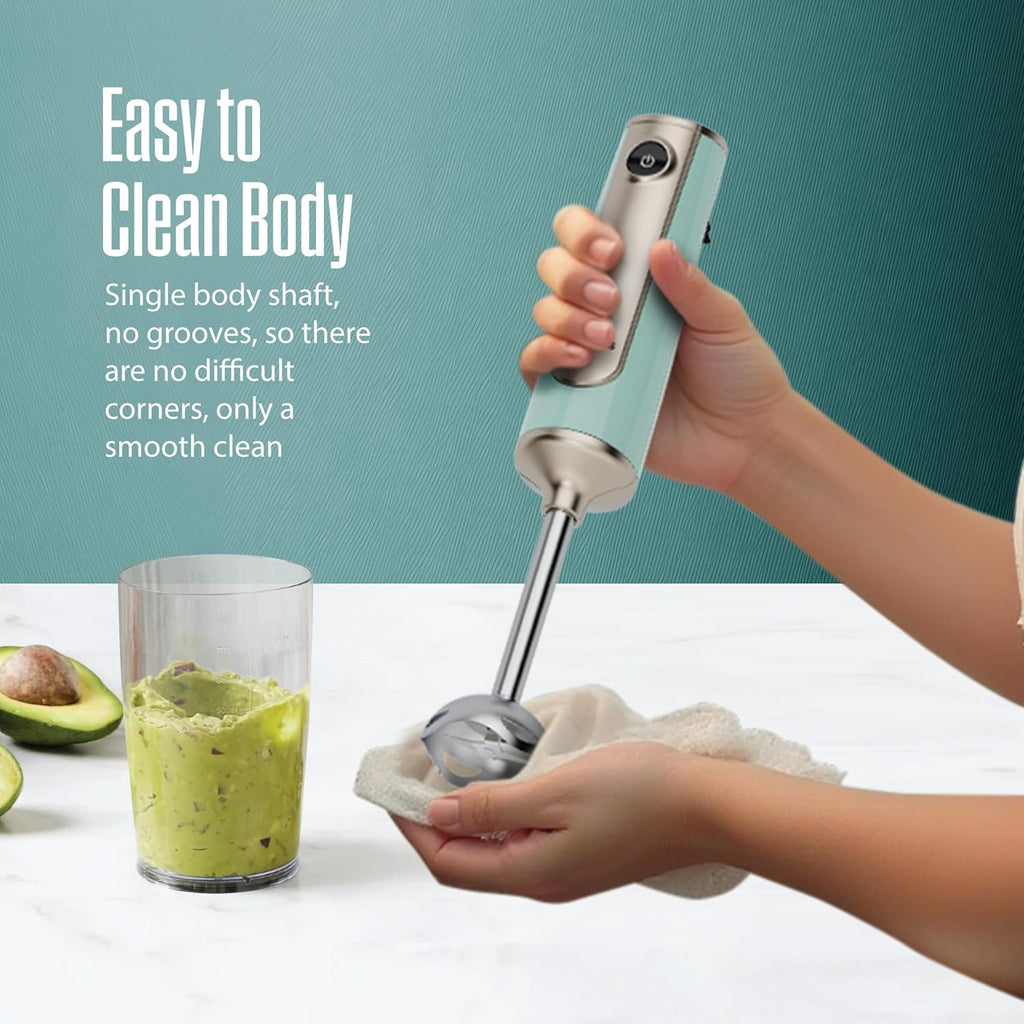 Havells CRAFT Hand Blender|50% Quieter Operation|Easy Blending with 300 Watt Power|Food Grade Material - SS304 Shaft and Blade|Ergonomic One Button Operation|2Yrs Manufacturer Warranty(Blue & Gold)