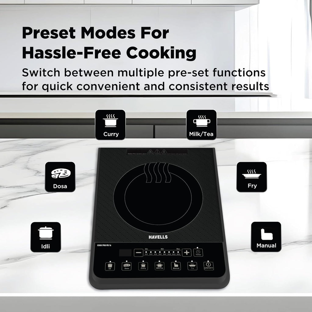 Havells Cook Pro PB 16 Induction Cooktop| Black