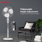 Havells Gatik Pro 400mm Pedestal Fan| 120 Ribs Guard for Safety| Smooth Oscillation| Heavy Base| ISI Marked | 2 Year Warranty | Grey