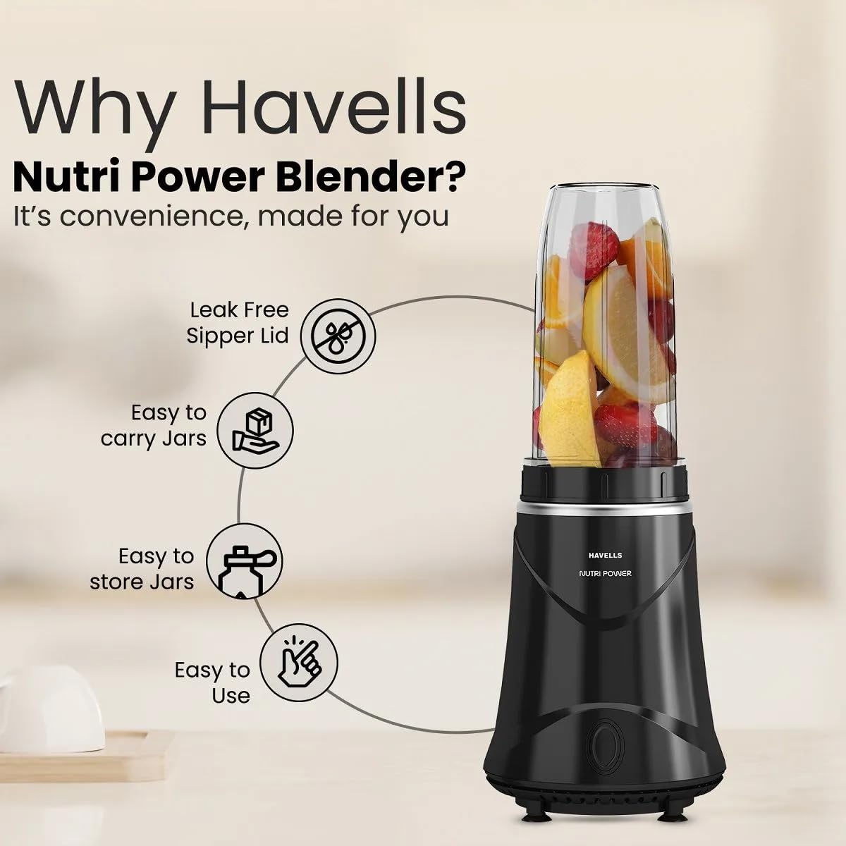 Havells Nutri Power Blender 350 W Mixer Grinder