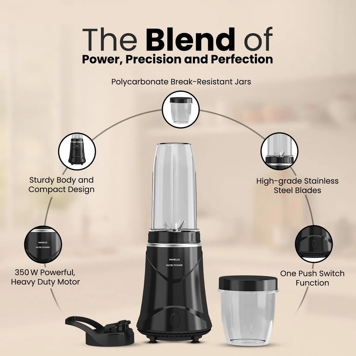 Havells Nutri Power Blender 350 W Mixer Grinder