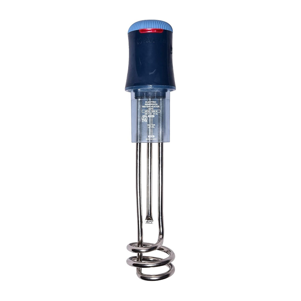 Havells Plastic Hp10 Auto 1000 watts Immersion Heater|Isi Mark Heavy Duty 3 Pin Moulded Plug,Touch Protection Cover|Waterproof,Heating Indicator,Nickel Plating,Warranty: 2 Year Comprehensive|(Blue)