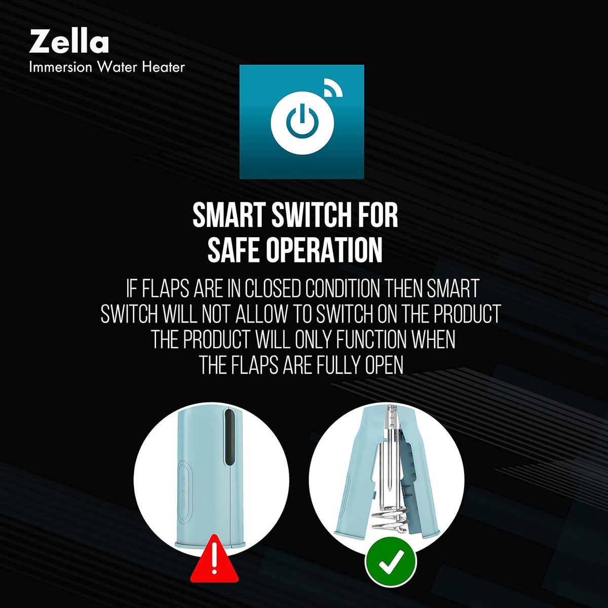 Havells Plastic Zella 1500 watts Immersion Heater|Automatic Cut-Off,Temp. Setting,Isi Mark 3 Pin Molded Plug|Protection Cover,Nickel Plating,Smart Switch For Safe Operation,Warranty: 2 Year|(Blue)