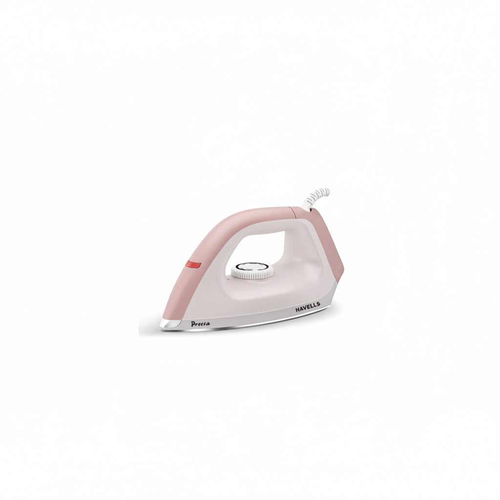 Havells Pressa Dry Iron, 1100W, Non-stick sole plate with German Technology, (Peach)