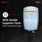 Havells Signa 5L Instant Water Heater(Geyser) with Anti Rust Aqua Shield| Twin LED Indicator| Shock Proof Body| ISI Marked| Fire Retardant Power Cord| Warranty- 5Yr on inner tank & 2Yr comprehensive