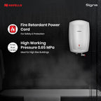 Havells Signa 5L Instant Water Heater(Geyser) with Anti Rust Aqua Shield| Twin LED Indicator| Shock Proof Body| ISI Marked| Fire Retardant Power Cord| Warranty- 5Yr on inner tank & 2Yr comprehensive