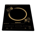 Havells TC 20 Glass Ceramic Cooktop Induction (Electric Stove) | 2000 W | With 9 Cooking Options | Copper Coil with 3 Year Warranty | Auto Pan Detection Sensor | Designer Touch Panel (Black)