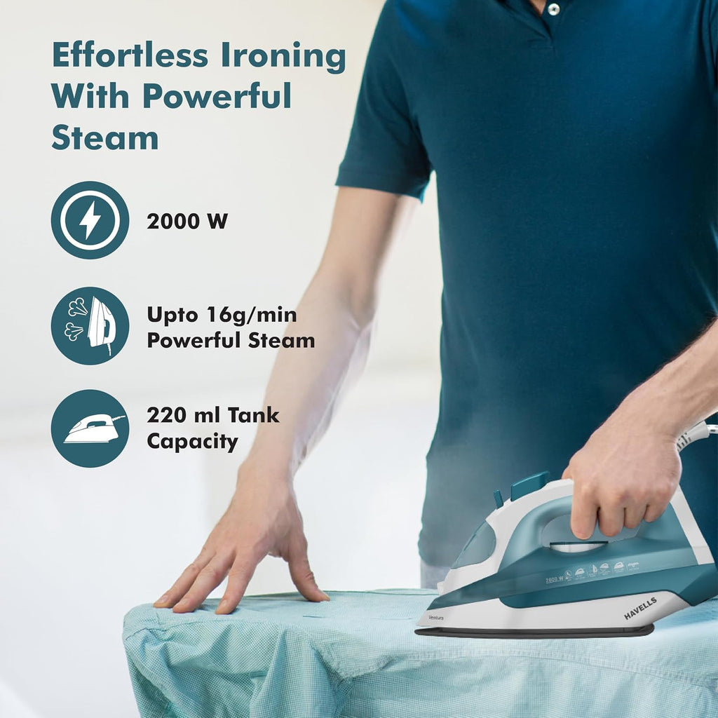 Havells Ventura 2000 Watt Steam Iron with Self Cleaning Function