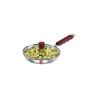 Hawkins 20 cm Frying Pan, Triply Stainless Steel Fry Pan with Glass Lid, Induction Frying Pan, Silver (SSF20G)