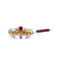 Hawkins 24 cm Frying Pan, Triply Stainless Steel Fry Pan with Glass Lid, Induction Frying Pan, Frypan, Silver (SSF24G)