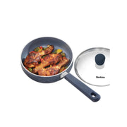 Hawkins Ceramic Nonstick Frying Pan, 16 cm Diameter, Induction Fry Pan with Glass Lid, Granite Omlette Egg Pan, Fish Pan (ICF16G)