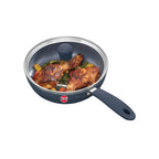 Hawkins Ceramic Nonstick Frying Pan, 19 cm Diameter, Induction Fry Pan with Glass Lid, Granite Omlette Egg Pan (ICF19G)