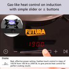 Hawkins Futura Single Induction Hob, 2000-W Cooktop with 20 Power Settings, Precise Time Setting Intervals, Child Lock, Black (FIC1A1)