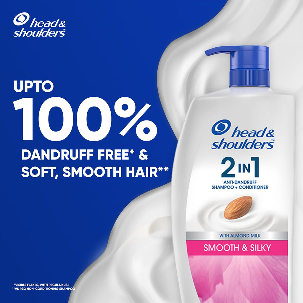 Head & Shoulders 2-in-1 Smooth and Silky Anti Dandruff Shampoo + Conditioner ( 1 L)