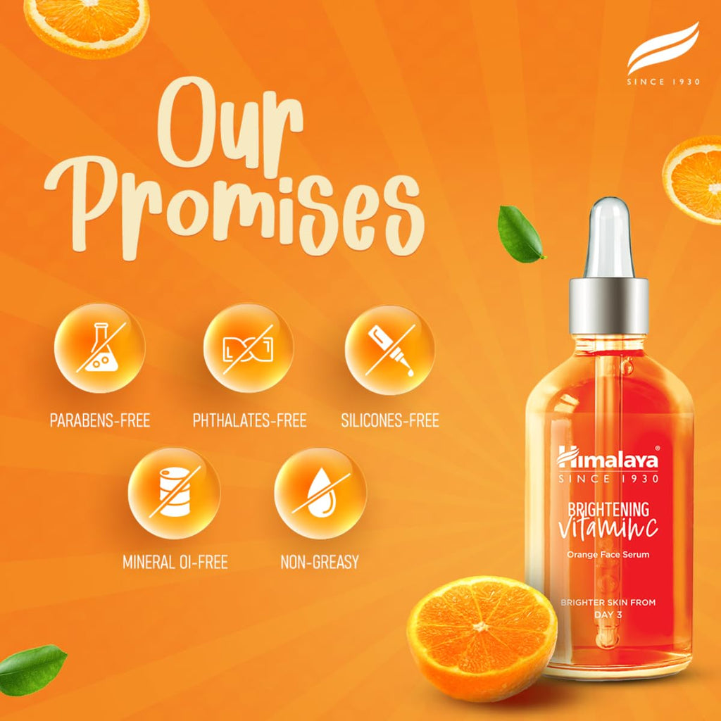 Himalaya Brightening Vitamin C Orange Face Serum, 15 mL