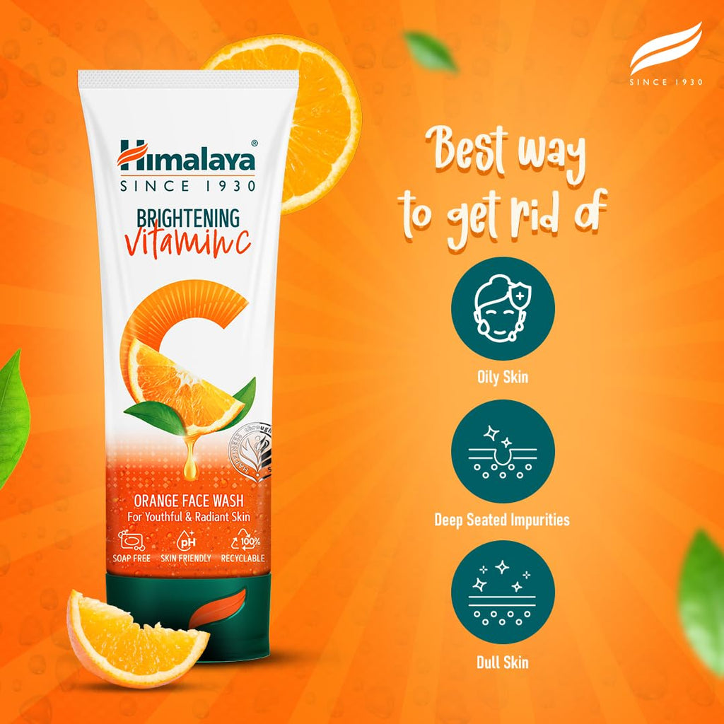 Himalaya Brightening Vitamin C Orange Face Wash 100 ml