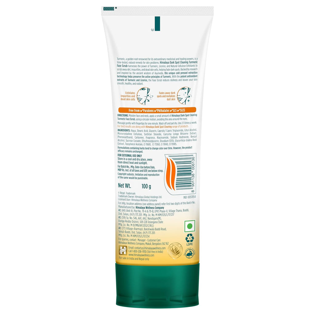 Himalaya Dark Spot Clearing Turmeric Face Scrub 100g