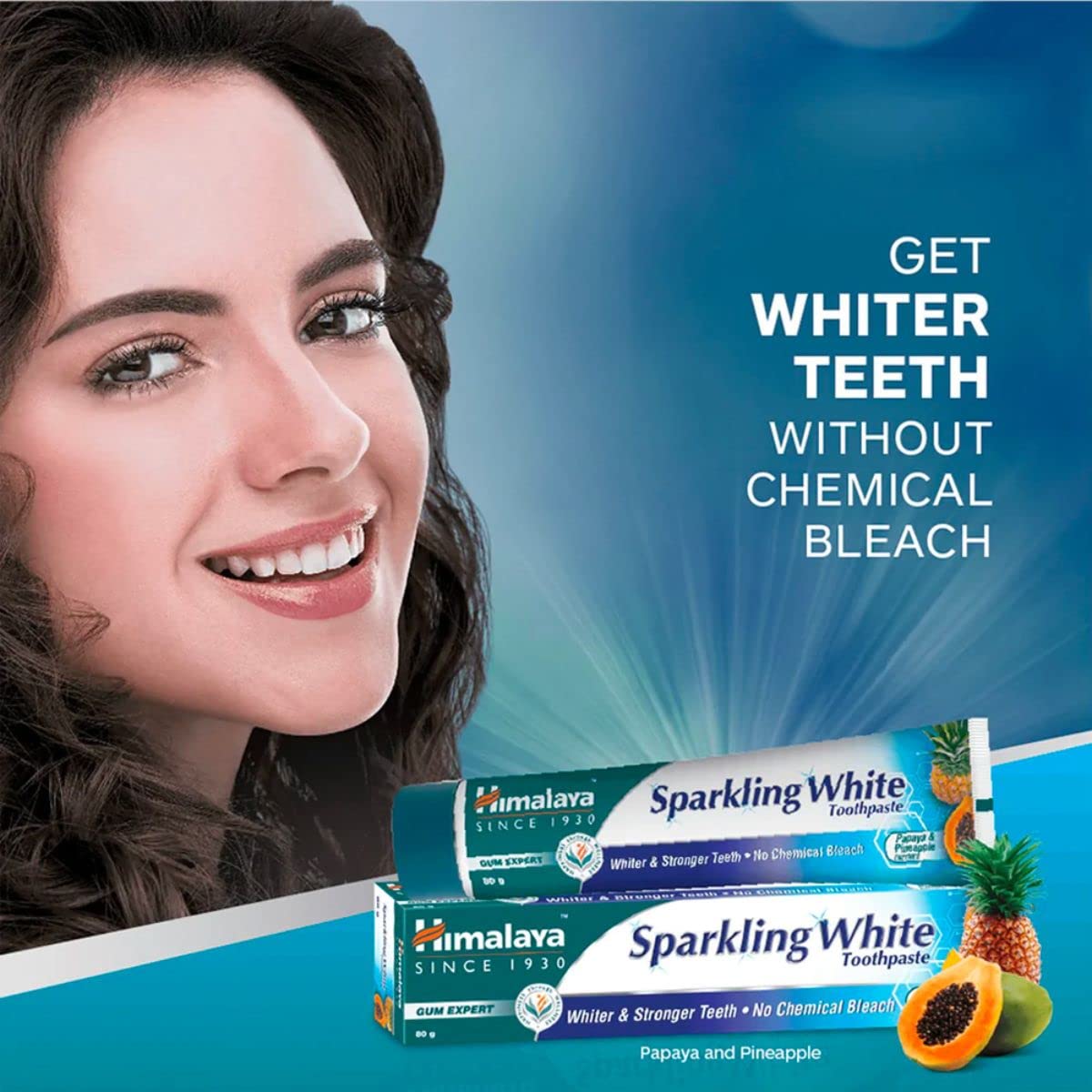 Himalaya Herbals Sparkling White Toothpaste for Whitening - 150 g (Pack of 2)