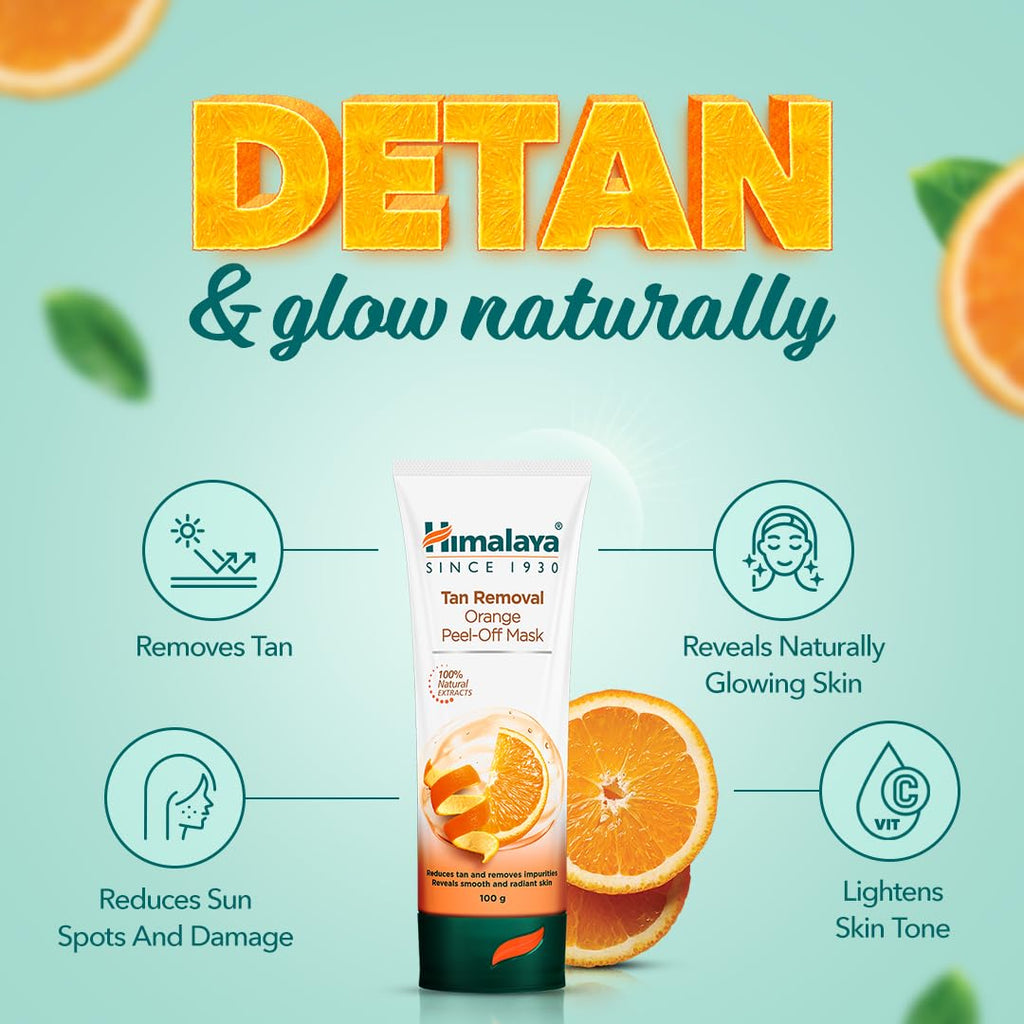 Himalaya Herbals Tan Removal Orange Peel-off Mask, 100g