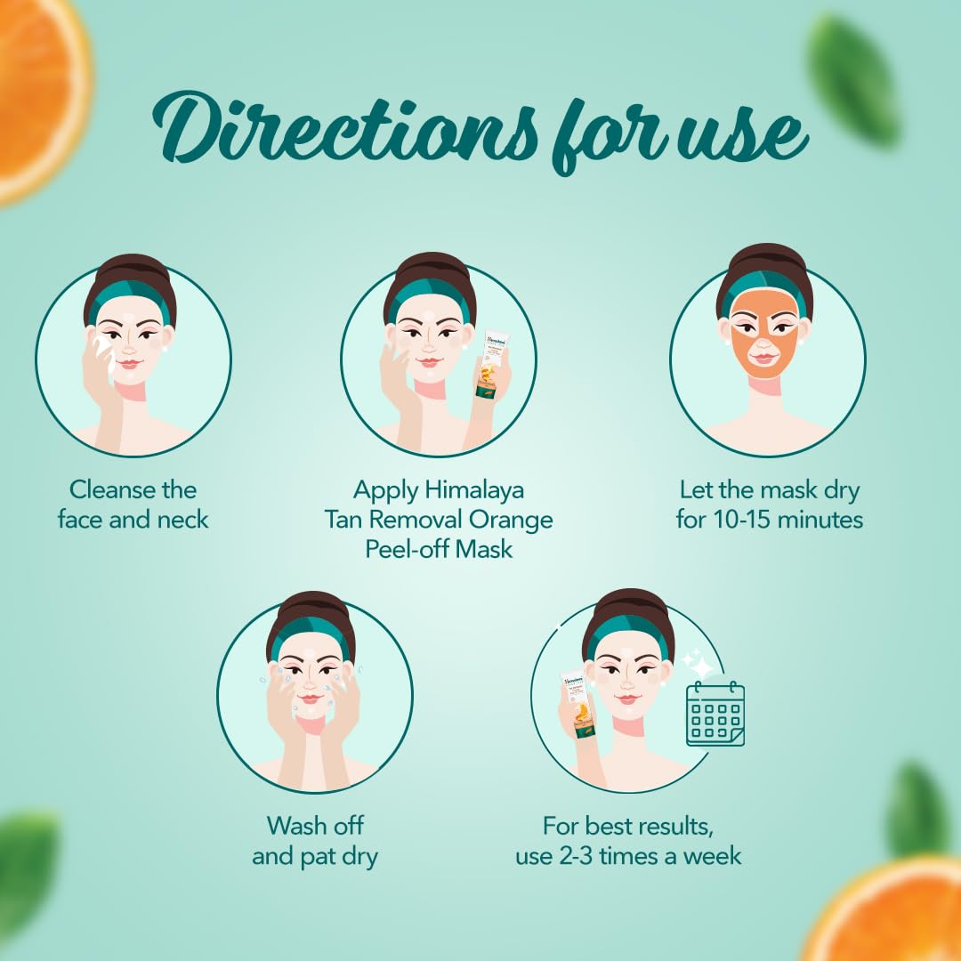 Himalaya Herbals Tan Removal Orange Peel-off Mask, 100g