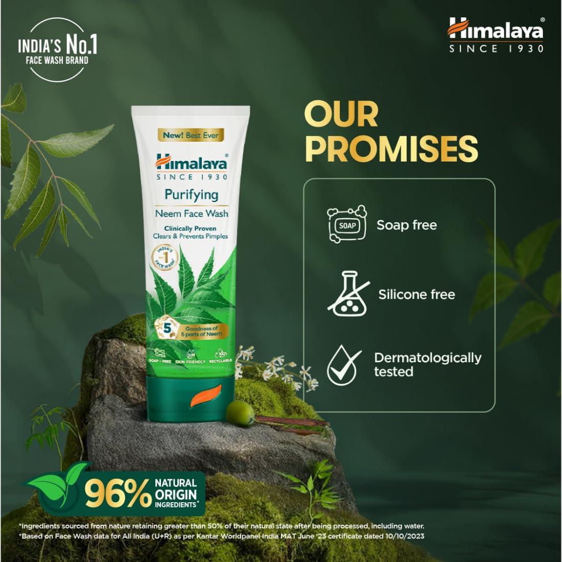 Himalaya Purifying Neem Face Wash, 150 ml
