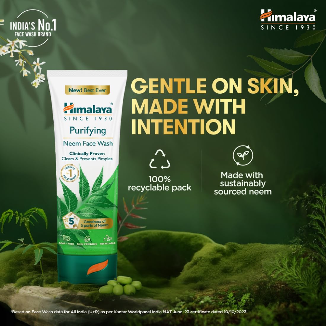 Himalaya Purifying Neem Face Wash, 150 ml