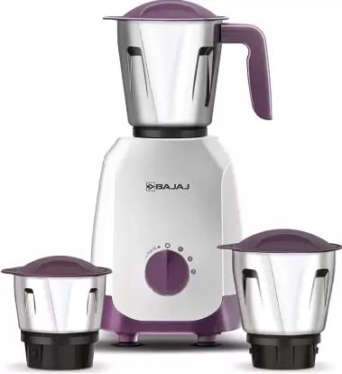 Hullaards BAJAJ Elegance Ninja Series Purple 500 Mixer Grinder (3 Jars, White & Purple)