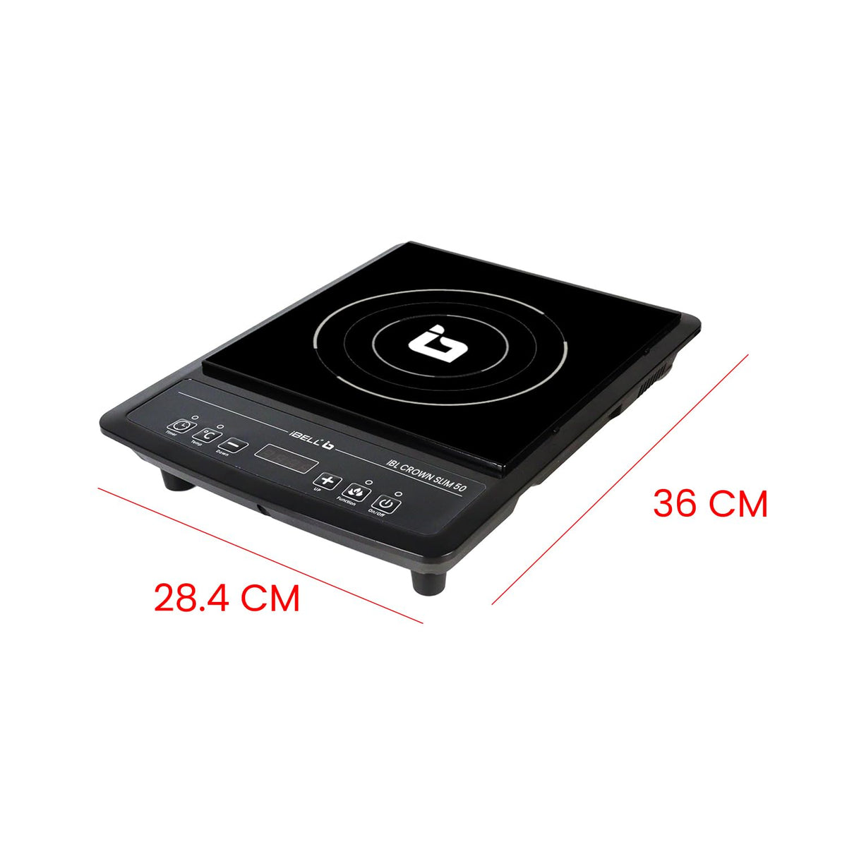 IBELL SLIM50 Induction Cooktop, 2000W, 3-YEAR WARRANTY, Digital Touch Control, LED Display,Auto Shut-Off & Overheat Protection [Black]