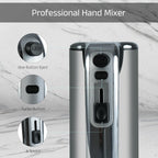 IBELL WHISK400 Electric Hand Mixer, 400W, Blender, Detachable Beaters & Dough Hooks, With Turbo Button 5 Speed Settings(Silver).