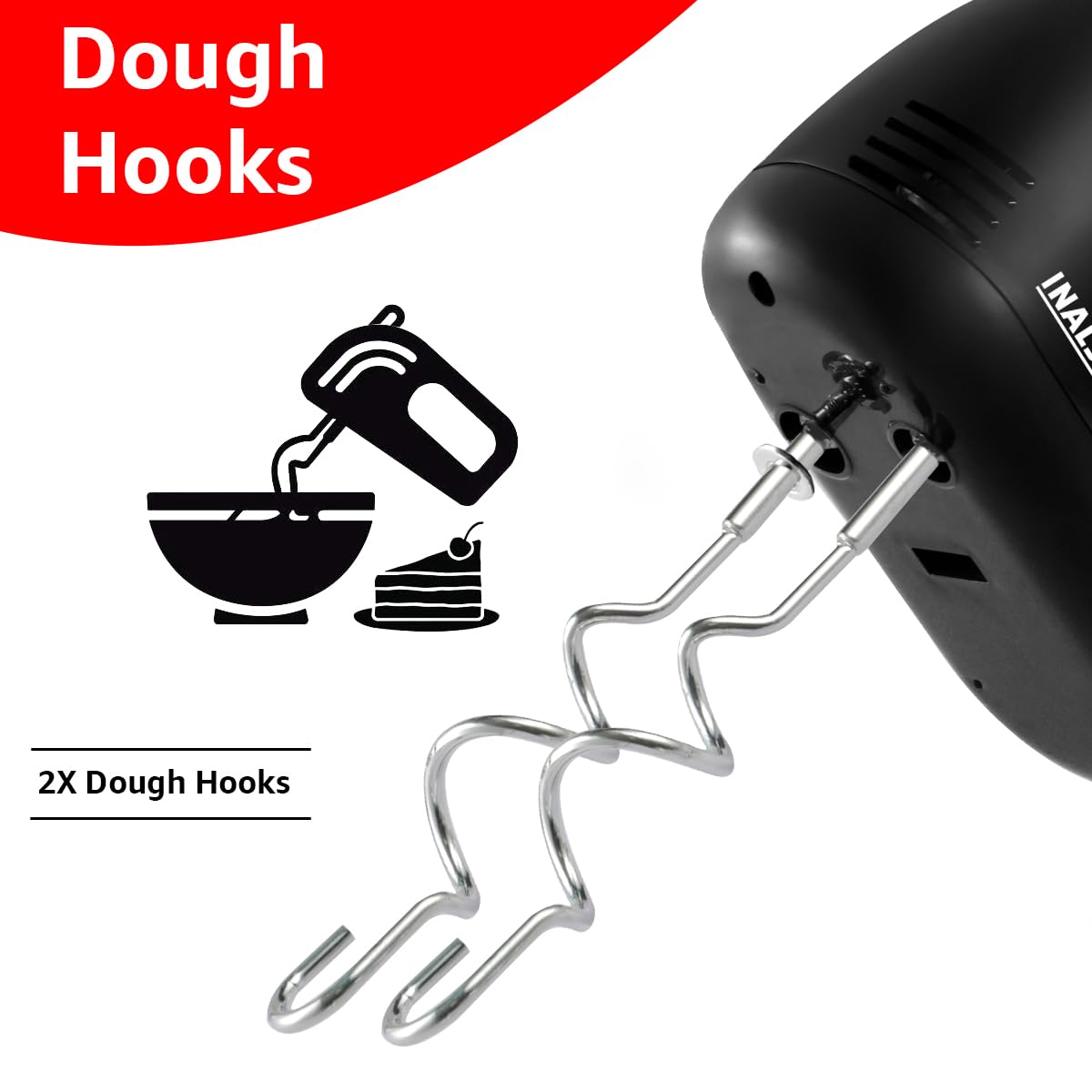 Inalsa Hand Blender| Hand Mixer|Beater - Easy Mix, Powerful 250 Watt Motor | Variable 7 Speed Control | 1 Year Warranty