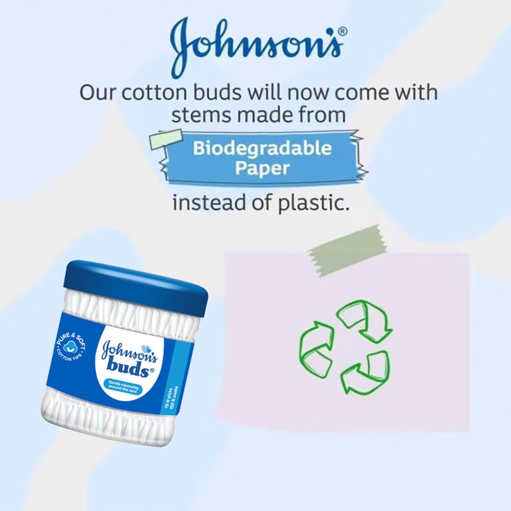 Johnson’s Buds Gentle, 150 Swabs (Buy 2 Get 1 Free)