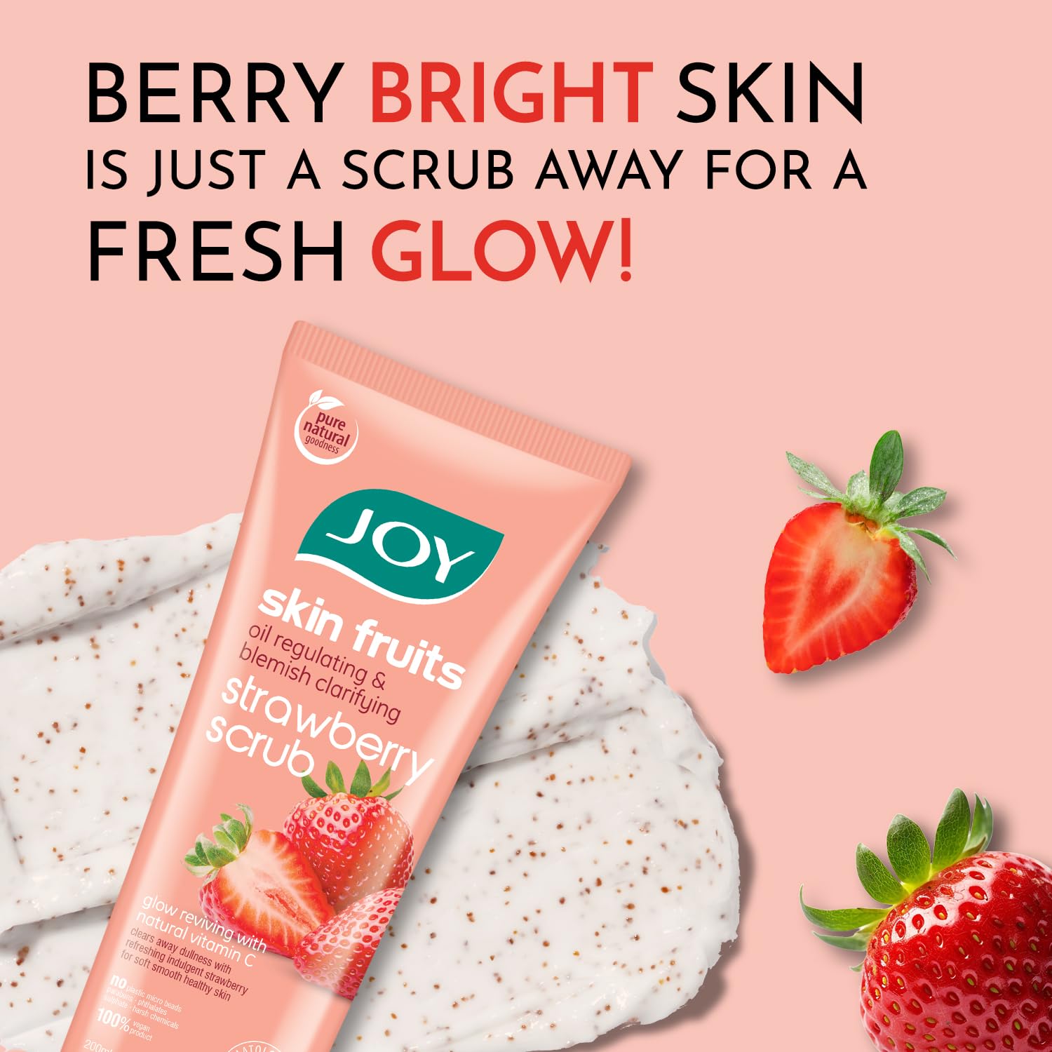 Joy Strawberry Face & Body Scrub 200g