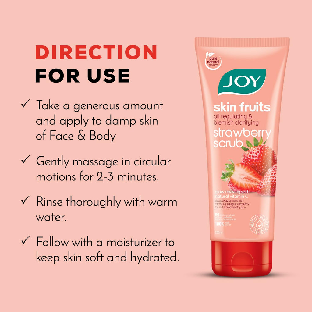 Joy Strawberry Face & Body Scrub 200g