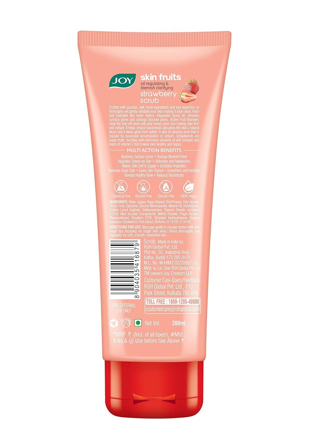 Joy Strawberry Face & Body Scrub 200g